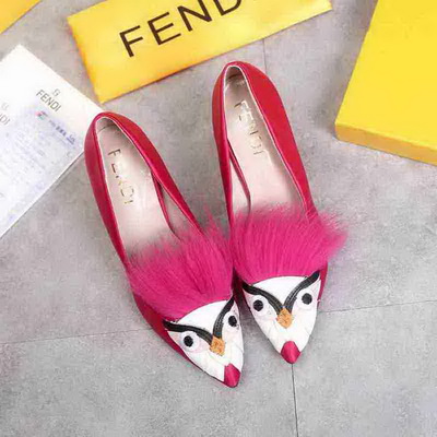 Fendi Shallow mouth kitten heel Shoes Women--003